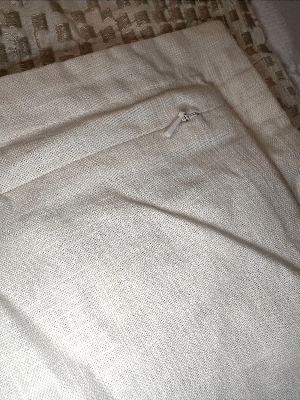Hotel Collection 100% Cotton Embroidered King + Standard Pillow Shams Beige